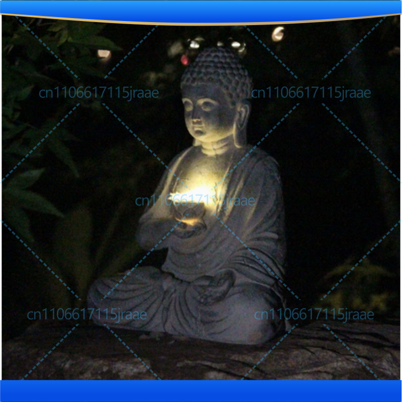 Outdoor Zen Lighting - 선(禪) 정원 장식용 레진 불상 장식품,