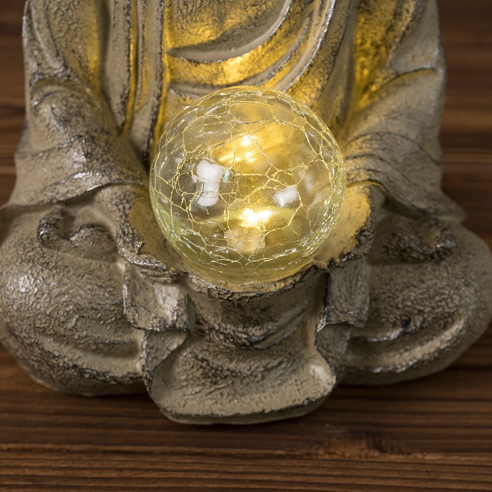 Outdoor Zen Lighting - Vilead 27.5cm LED 조명이 있는 수지