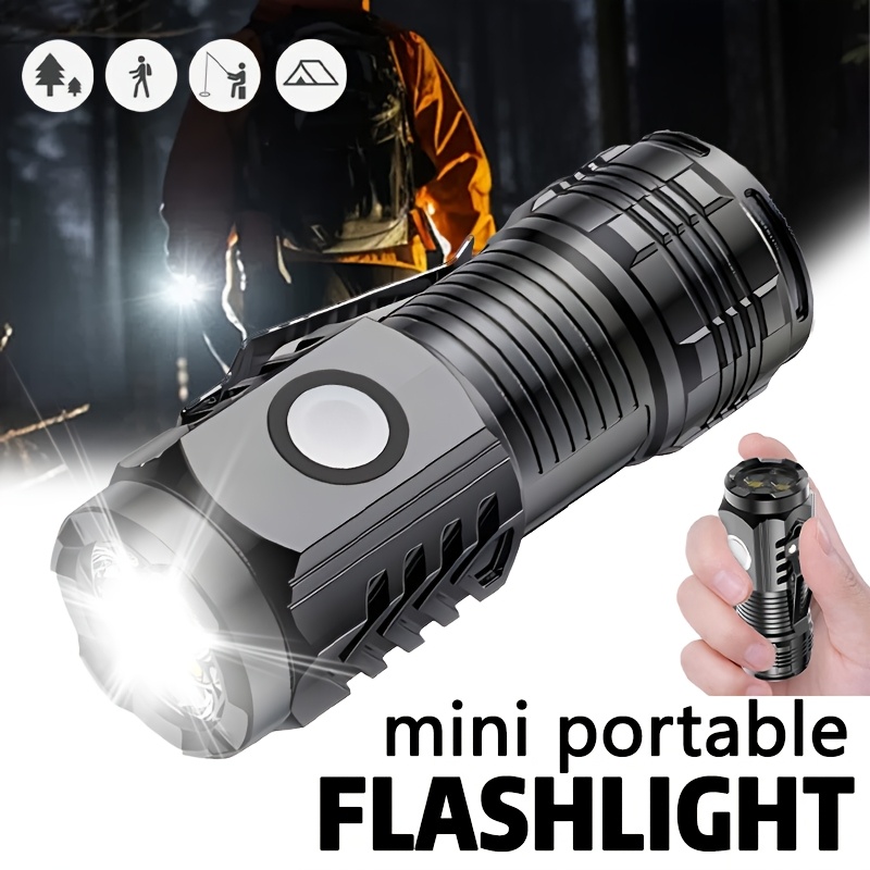 Outdoor Lighting Spotlight - 펜 클립이 있는 미니 3LED 손전등,