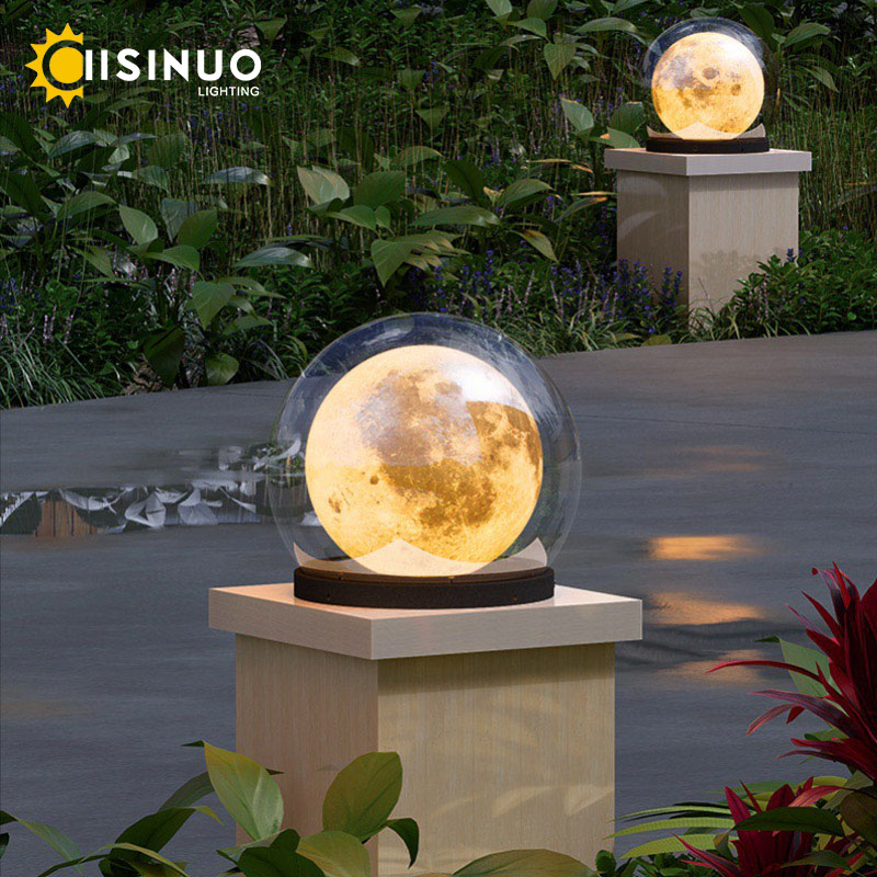 Outdoor Lighting Year Round - 창의적인 달 기둥 조명, 야외 방수