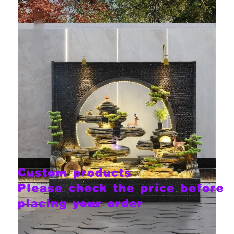 Outdoor Zen Lighting - custom.7FT 우아한 야외 커튼 패널 분수