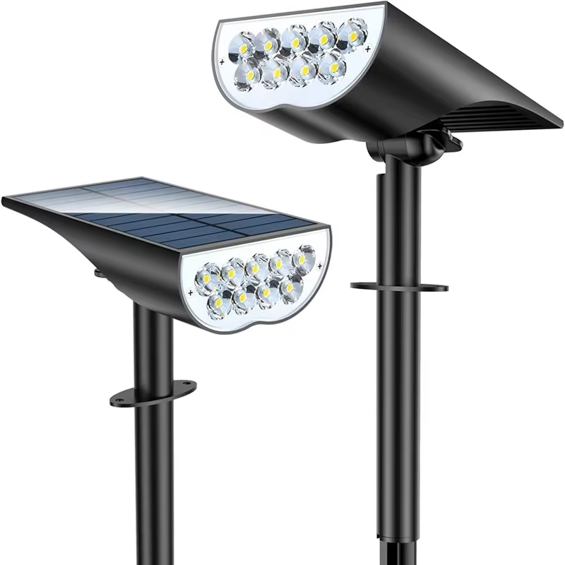 Outdoor Lighting Spotlight - 9개 LED 태양광 정원 스포트라이트, 따뜻한