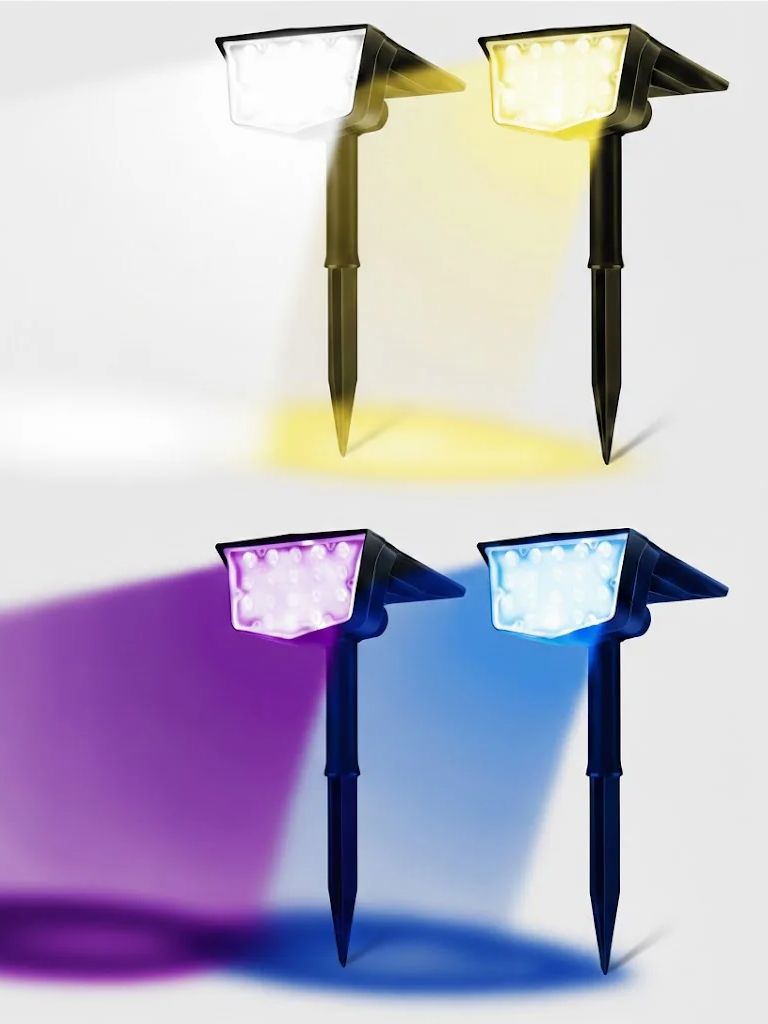Outdoor Lighting Spotlight - 2개 태양광 야외 스팟 조명 700루멘