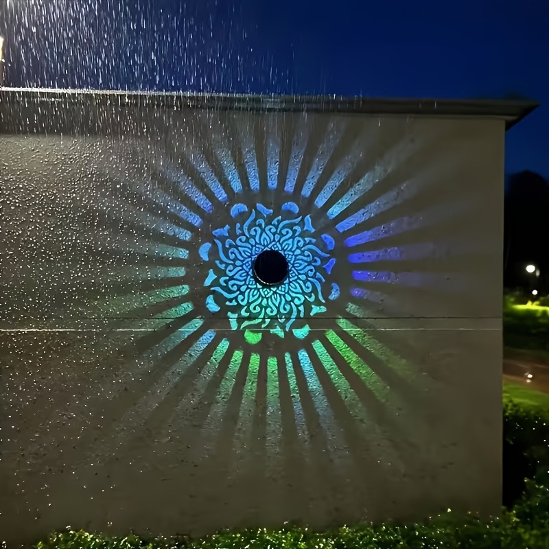 Outdoor Lighting And Landscape - 태양광 LED 벽등 만다라 프로젝션 랜턴