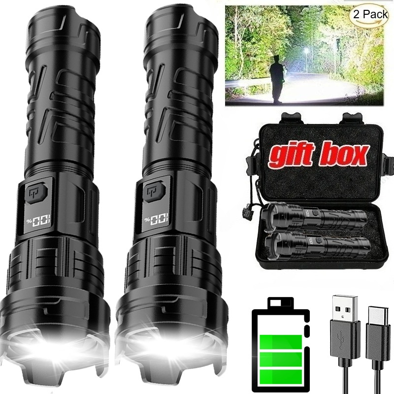 Outdoor Lighting Spotlight - 슈퍼 밝은 LED 손전등 USB 충전식