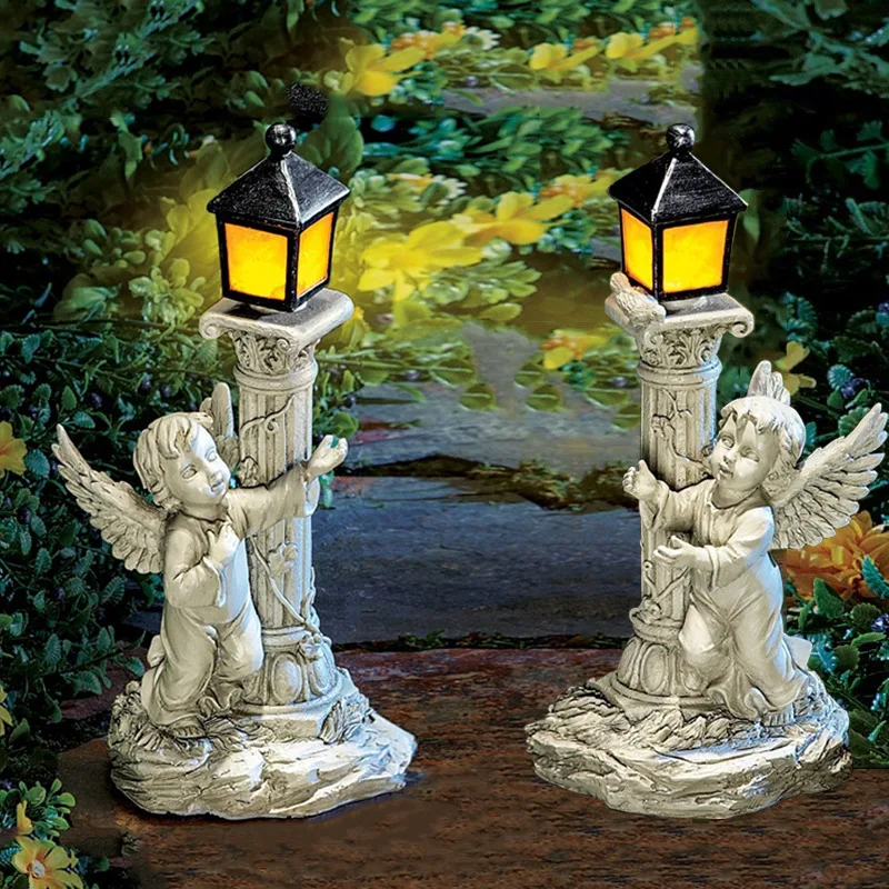 Outdoor Lighting Architectural - 태양 빛 유럽 로마 기둥 천사