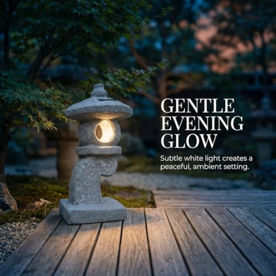 14인치 높이 아시아식 태양광 젠 파고다 정원 장식 L - Outdoor Zen Lighting 리뷰 및 가격