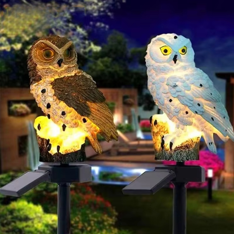 태양광 부엉이 정원 장식등 방수 레진 부엉이 피규어 L - Outdoor Lighting And Landscape 리뷰 및 가격