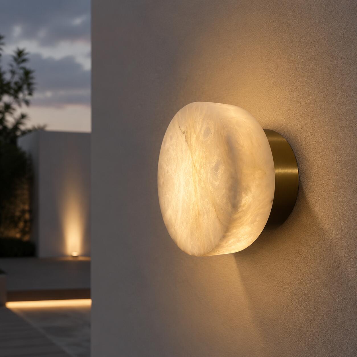 야외용 IP65 방수 알라바스터 벽등 원형 클라우드 스 - Outdoor Lighting Year Round 리뷰 및 가격