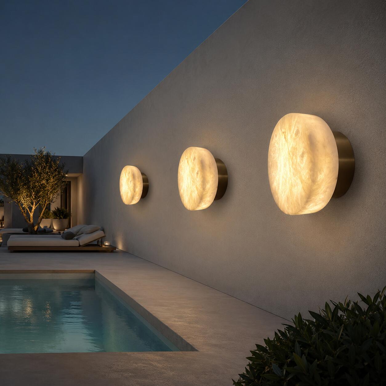 야외용 IP65 방수 알라바스터 벽등 원형 클라우드 스 - Outdoor Lighting Year Round 리뷰 및 가격
