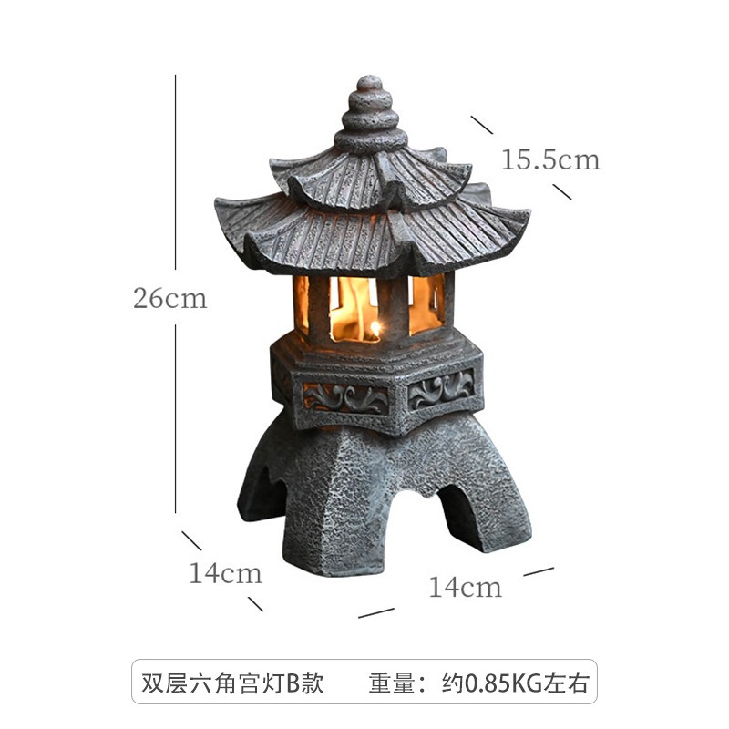 파고다 조각상 야외 태양광 조명 일본 정원 장식 야외  - Outdoor Zen Lighting 리뷰 및 가격