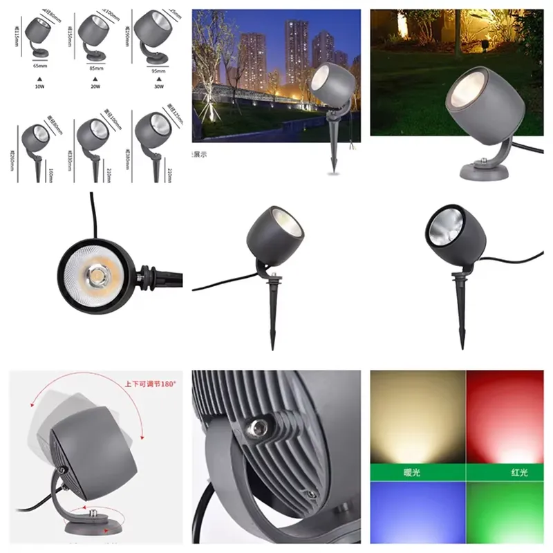 IP65 10W 20W 30W AC 다이캐스팅 알루미늄 - Outdoor Lighting Spotlight 리뷰 및 가격