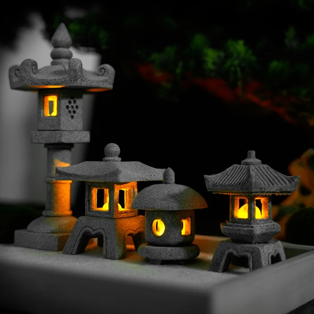 미니 파고다 랜턴 라이트 정원 동상 마이크로 풍경 물고 - Outdoor Zen Lighting 리뷰 및 가격
