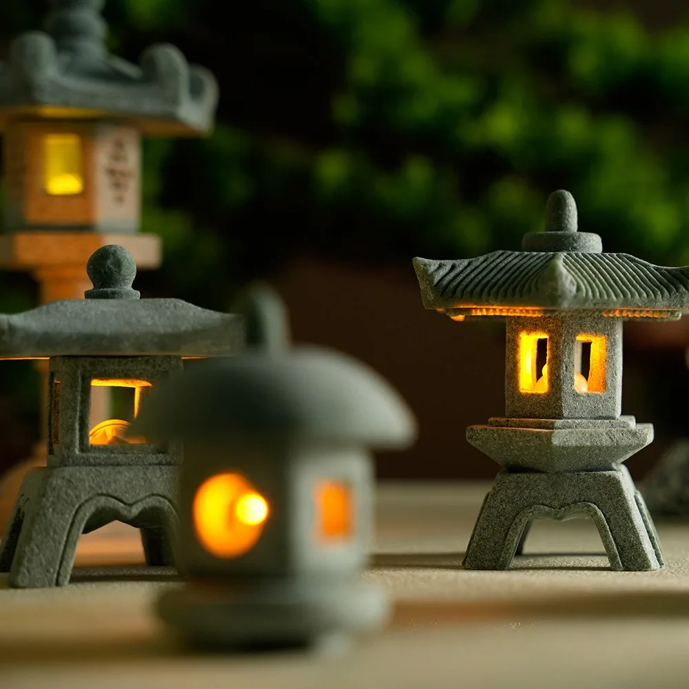 미니 파고다 랜턴 라이트 정원 동상 마이크로 풍경 물고 - Outdoor Zen Lighting 리뷰 및 가격