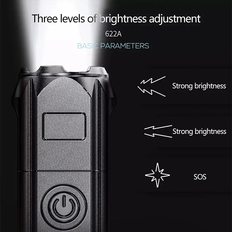 LED 캠핑 토치 손전등 고출력 충전식 USB 스포트라 - Outdoor Lighting Spotlight 리뷰 및 가격