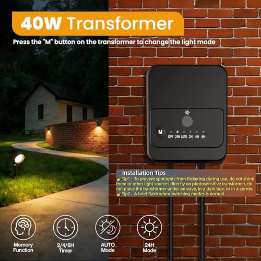 조경 조명 키트 저전압 조경등(황혼에서 새벽까지 작동) - Outdoor Lighting Kits Low Voltage 리뷰 및 가격