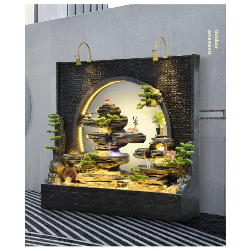 실내외 벽걸이 분수 석가산 LED 조명 문형 조경 레진 - Outdoor Zen Lighting 리뷰 및 가격