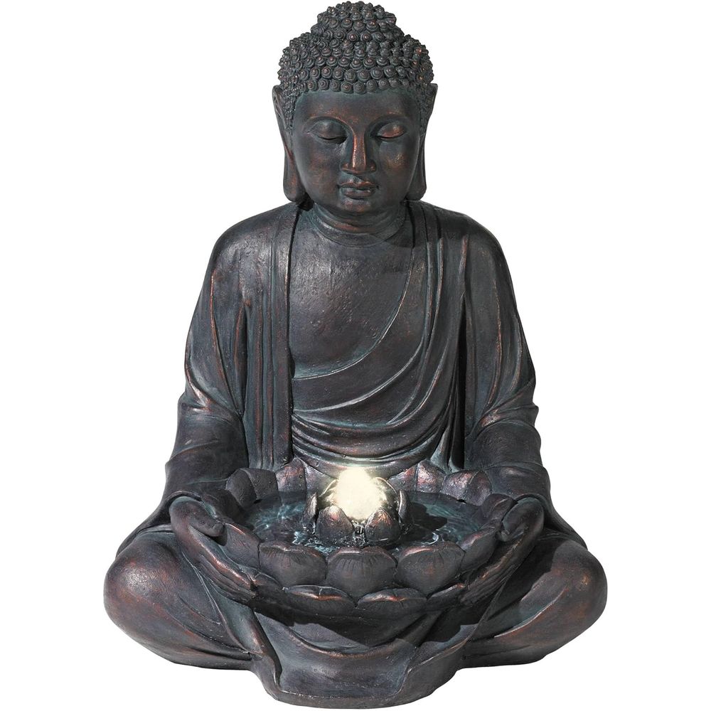 명상하는 불상 24인치 대형 선(禪) 스타일 아시아 실 - Outdoor Zen Lighting 리뷰 및 가격