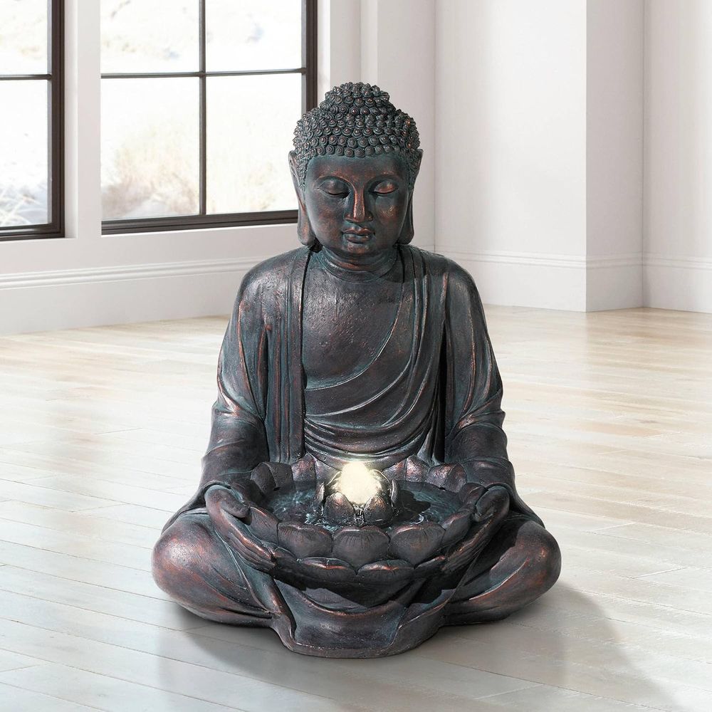 명상하는 불상 24인치 대형 선(禪) 스타일 아시아 실 - Outdoor Zen Lighting 리뷰 및 가격