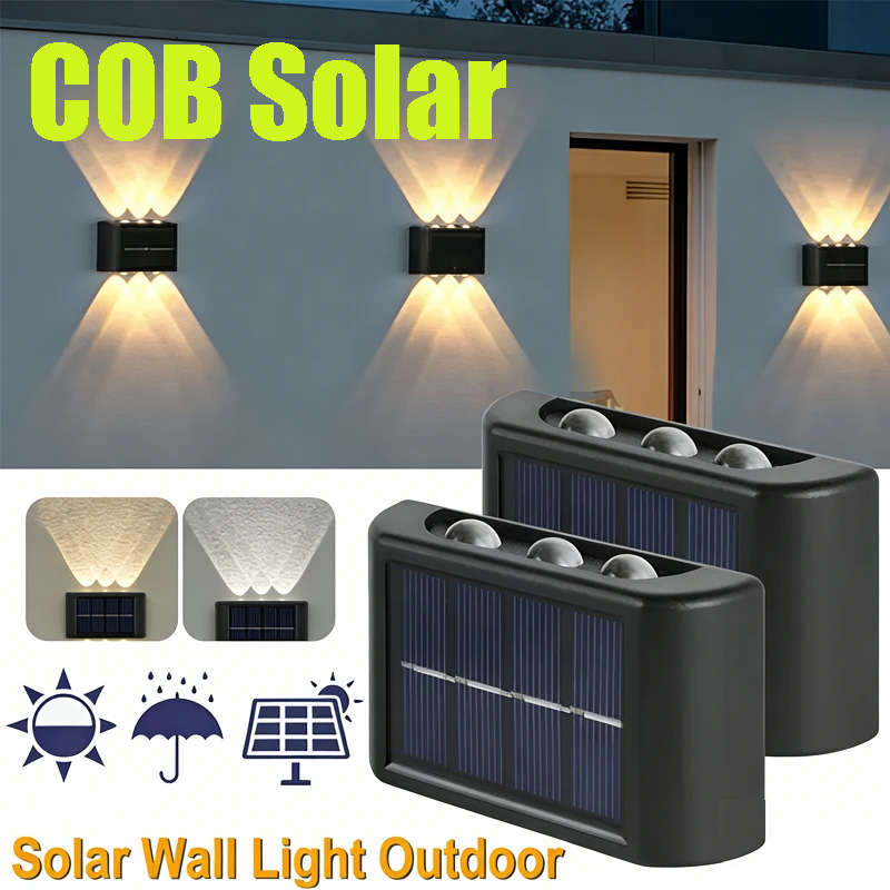 COB 태양광 벽등, 방수 야외 조명, 위아래 볼록 렌 - Outdoor Lighting And Landscape 리뷰 및 가격