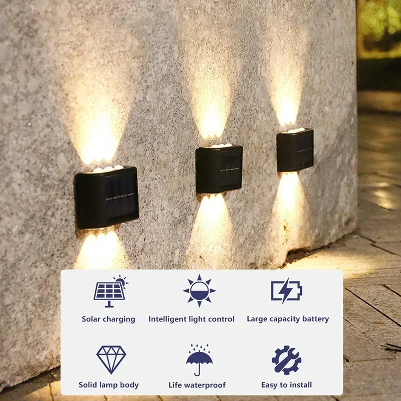 COB 태양광 벽등, 방수 야외 조명, 위아래 볼록 렌 - Outdoor Lighting And Landscape 리뷰 및 가격