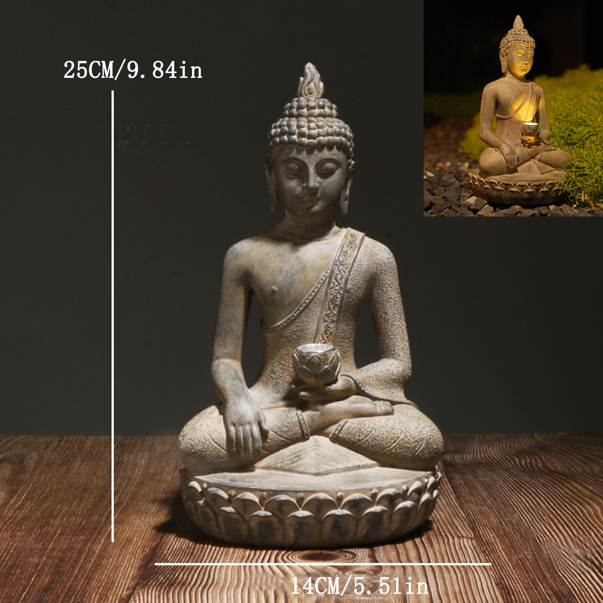 선(禪)에서 영감을 받은 태양광 불상 조명 - 레진 정 - Outdoor Zen Lighting 리뷰 및 가격
