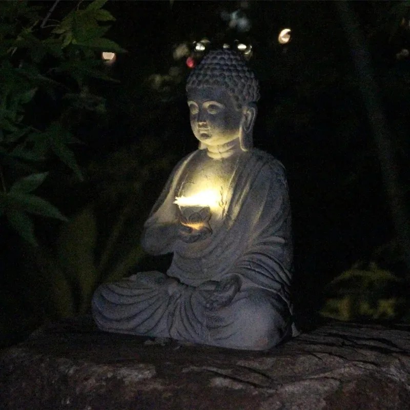 2026년 최신 모델 레진 불상 조각품 태양광 LED  - Outdoor Zen Lighting 리뷰 및 가격