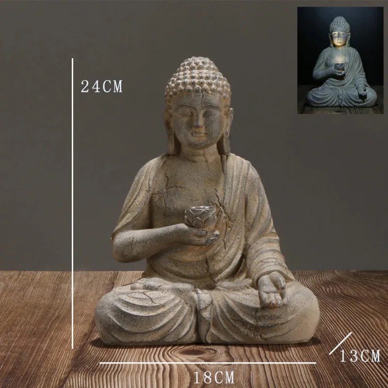 2026년 최신 모델 레진 불상 조각품 태양광 LED  - Outdoor Zen Lighting 리뷰 및 가격
