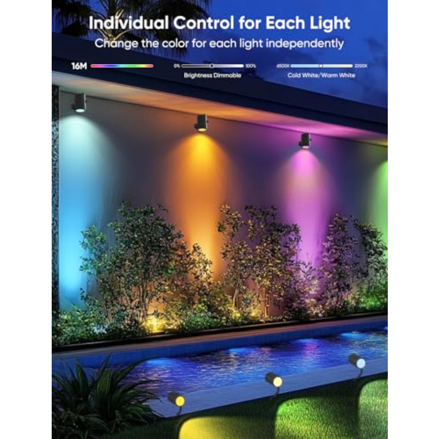 야외 스팟 조명 00lm 스마트 조경 조명 키트 RGB - Outdoor Lighting Kits Low Voltage 리뷰 및 가격