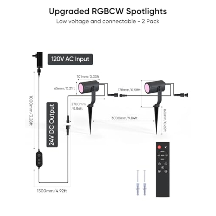야외 스팟 조명 00lm 스마트 조경 조명 키트 RGB - Outdoor Lighting Kits Low Voltage 리뷰 및 가격