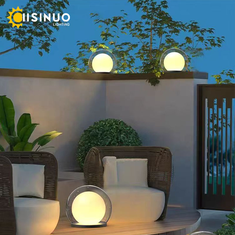 창의적인 달 기둥 조명, 야외 방수 LED 원형 풍경, - Outdoor Lighting Year Round 리뷰 및 가격