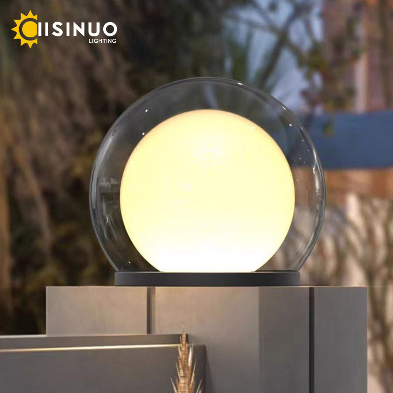 창의적인 달 기둥 조명, 야외 방수 LED 원형 풍경, - Outdoor Lighting Year Round 리뷰 및 가격