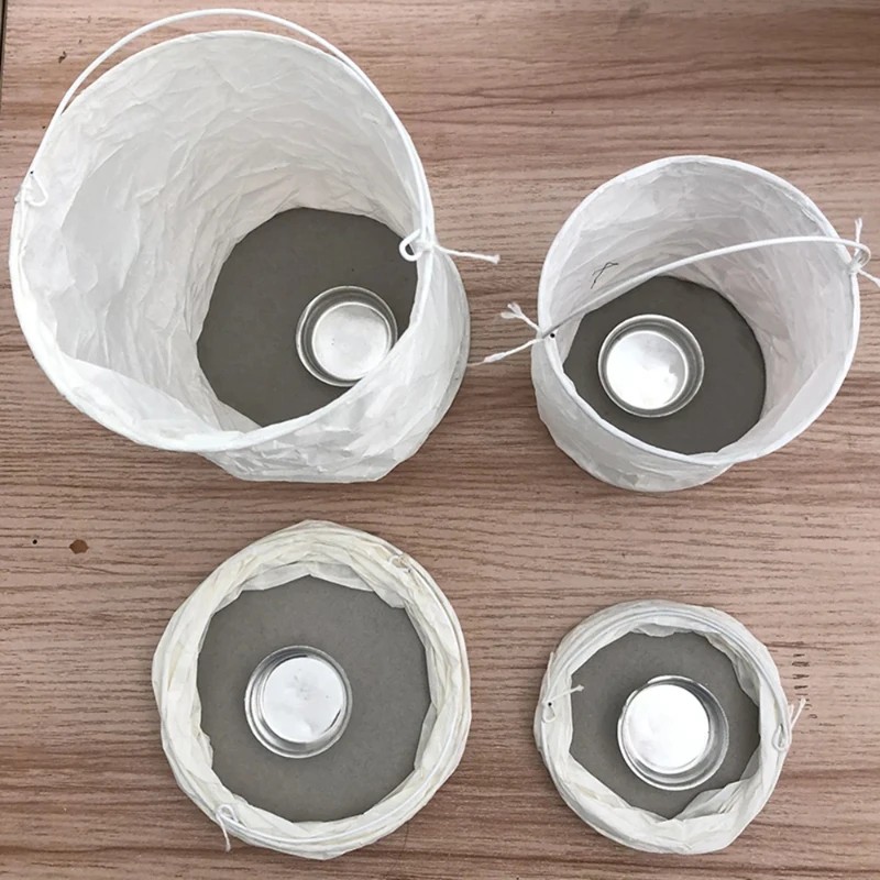 최고 품질 4pcs DIY 흰색 직선 종이 랜턴 조명  - Outdoor Lighting Year Round 리뷰 및 가격