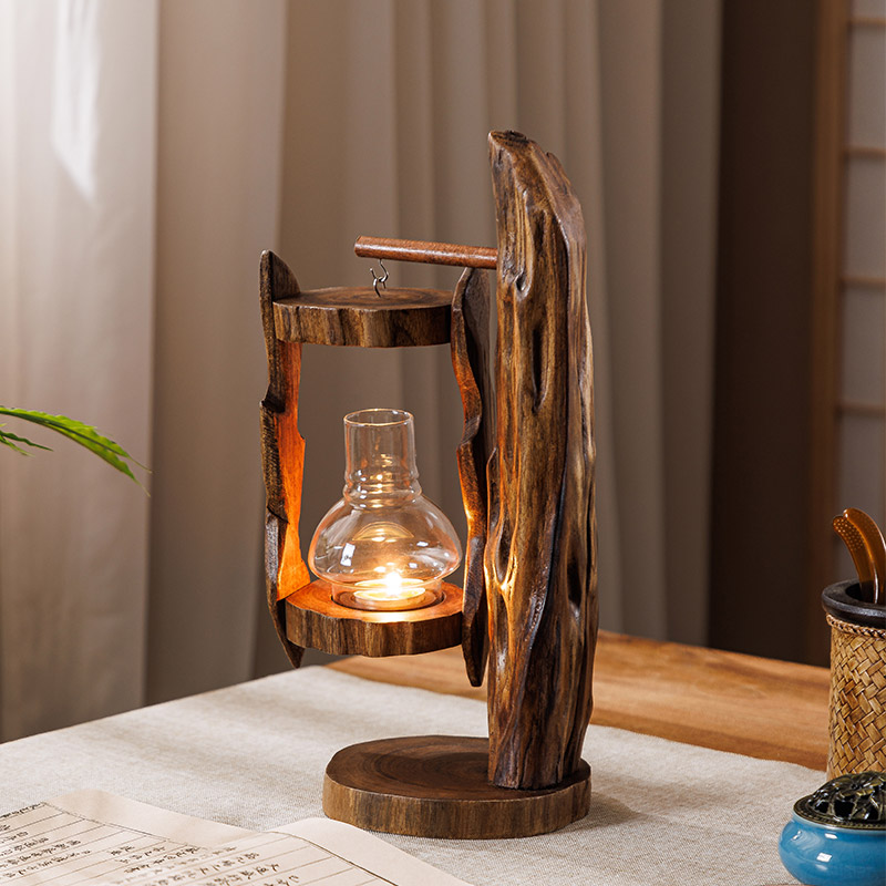 통나무 윈드 램프 크리에이티브 촛대, 레트로 동남아 유 - Outdoor Zen Lighting 리뷰 및 가격