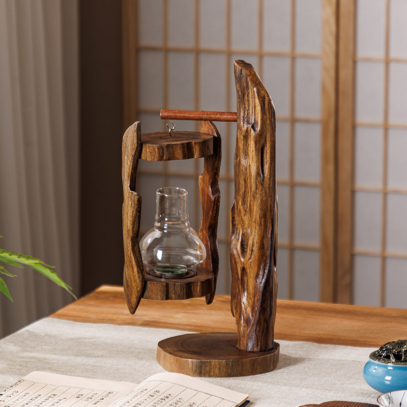 통나무 윈드 램프 크리에이티브 촛대, 레트로 동남아 유 - Outdoor Zen Lighting 리뷰 및 가격