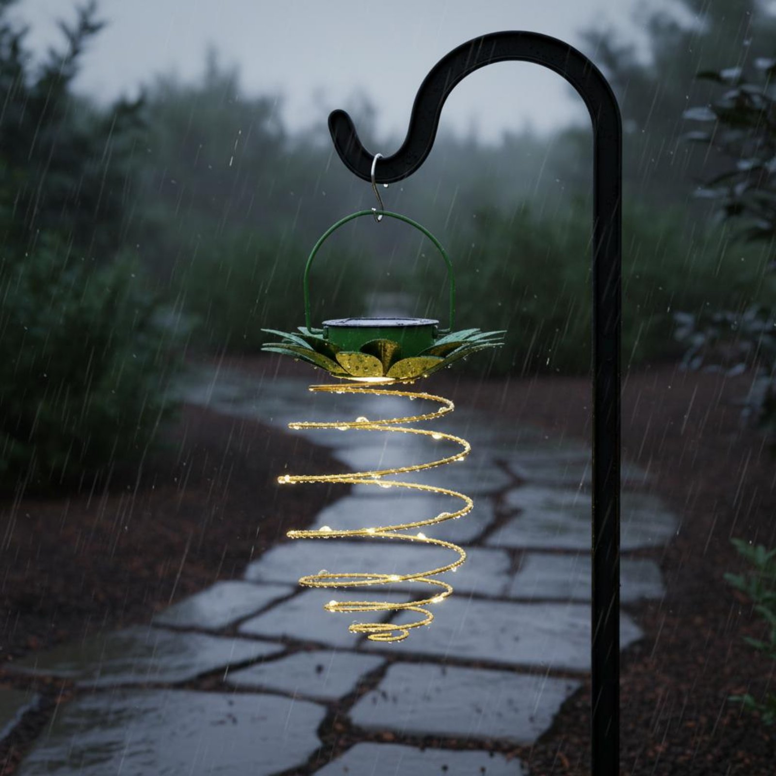 2 조각 태양열 파인애플 램프 방수 파인애플 교수형 랜 - Outdoor Lighting And Landscape 리뷰 및 가격