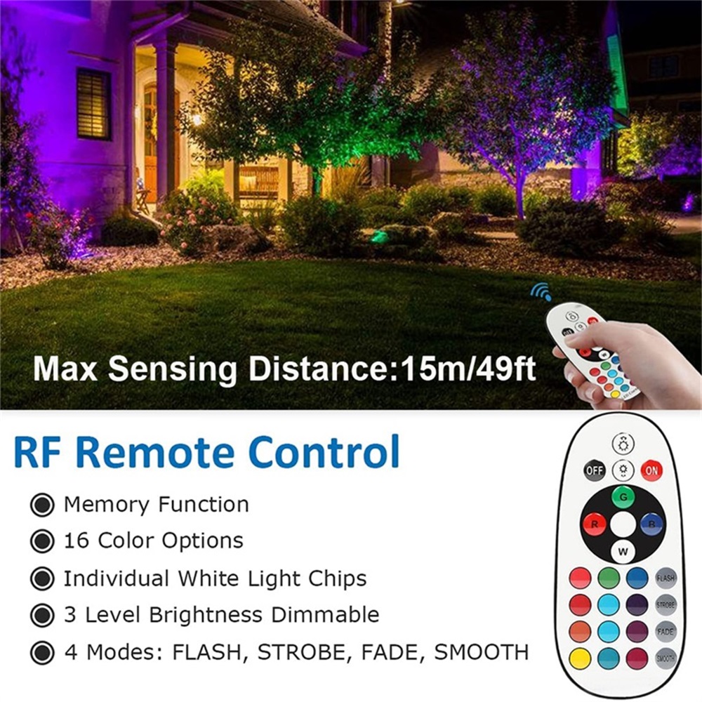 RGBW 조경 조명 10W 리모컨 포함 스포트라이트 1 - Outdoor Lighting And Landscape 리뷰 및 가격