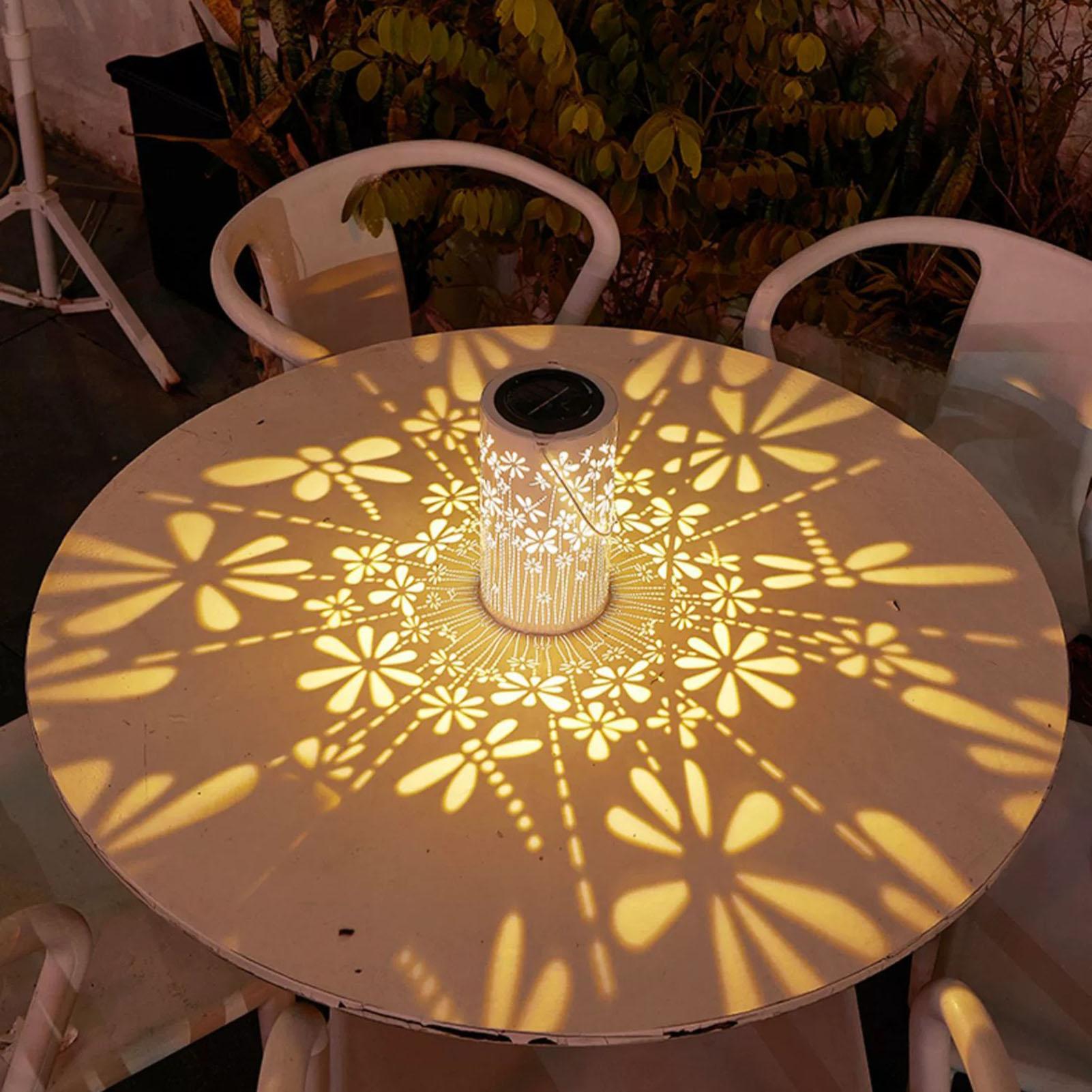 태양광 랜턴 장식용 다채로운 금속 꽃 조명 야외용 태양 - Outdoor Lighting And Landscape 리뷰 및 가격