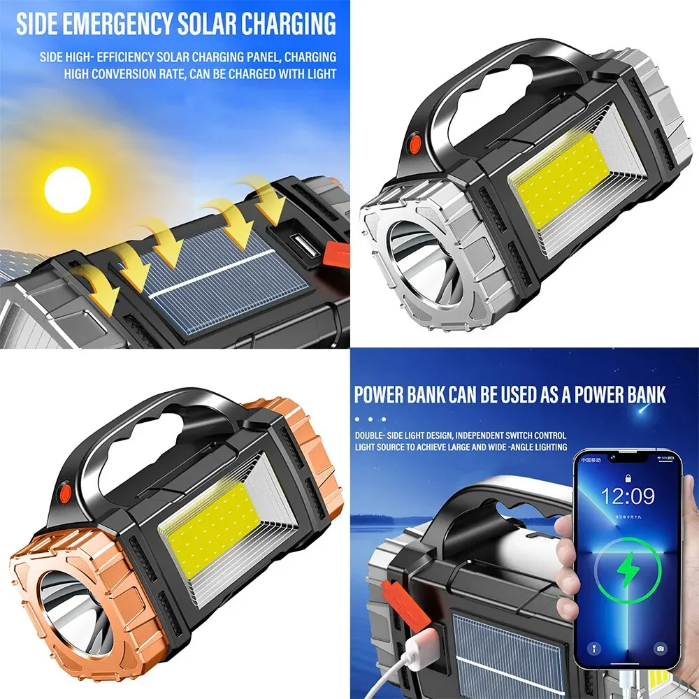 새로운 업그레이드 충전식 고출력 태양광 LED 손전등, - Outdoor Lighting Junction Box 리뷰 및 가격