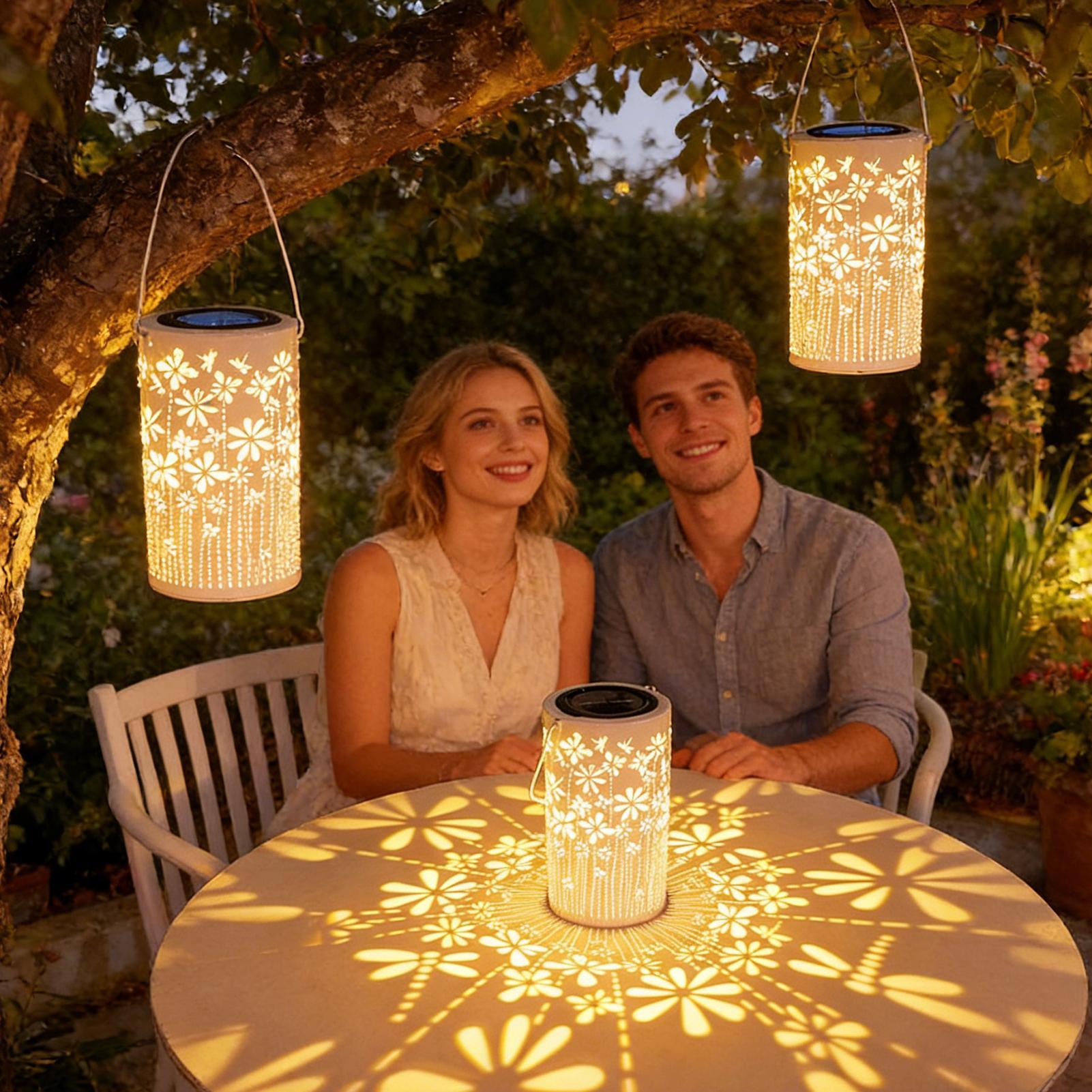 태양광 랜턴 화려한 금속 꽃 램프 야외용 태양광 조명  - Outdoor Lighting And Landscape 리뷰 및 가격