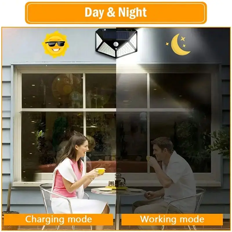 100LED 야외 태양광 정원등, 모션 센서 방수 태양 - Outdoor Lighting And Landscape 리뷰 및 가격