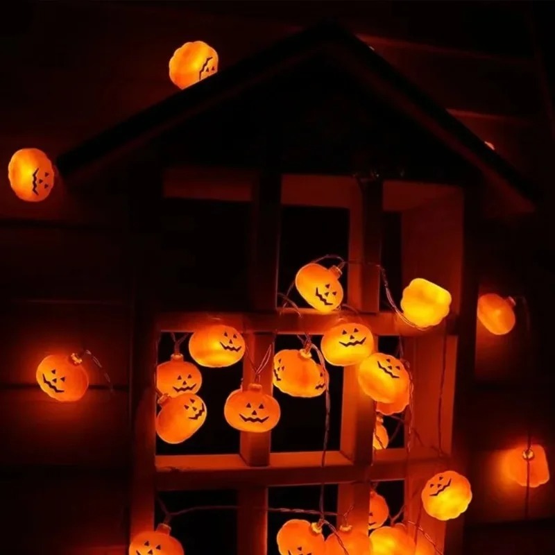 배터리로 작동되는 할로윈 호박 스트링 조명 20LED, - Outdoor Lighting Lanterns 리뷰 및 가격