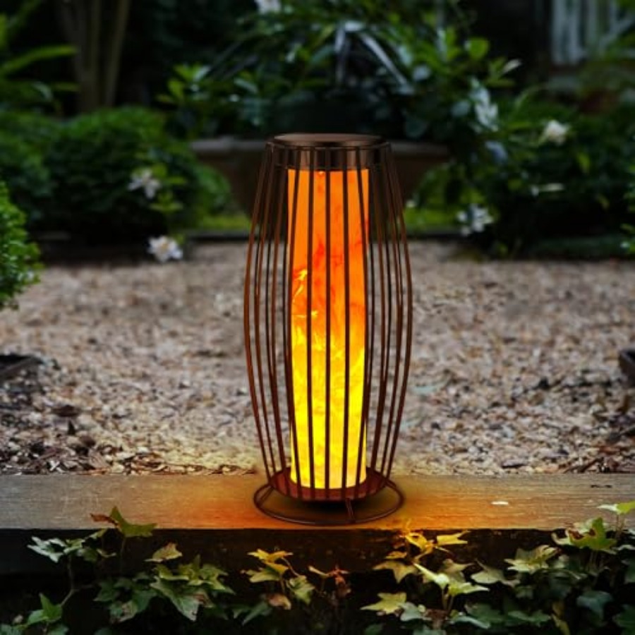 태양광 야외 플로어 램프 깜박이는 불꽃 태양광 야외 조 - Outdoor Lighting Lanterns 리뷰 및 가격