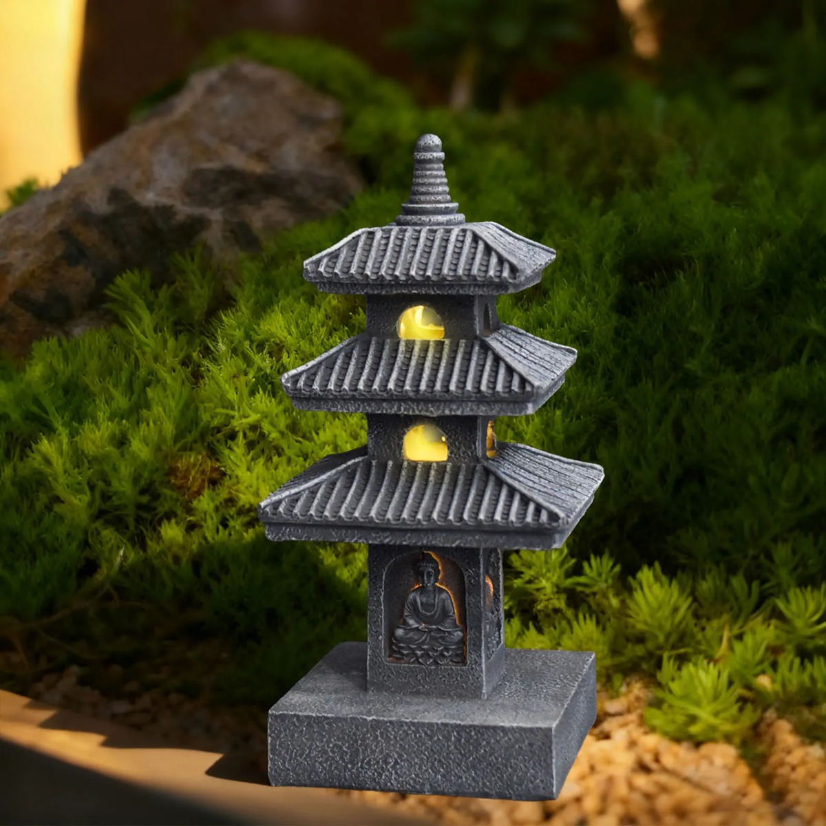 태양광 정원등 야외 랜턴 방수 정원 장식품 일본식 탑  - Outdoor Lighting Architectural 리뷰 및 가격