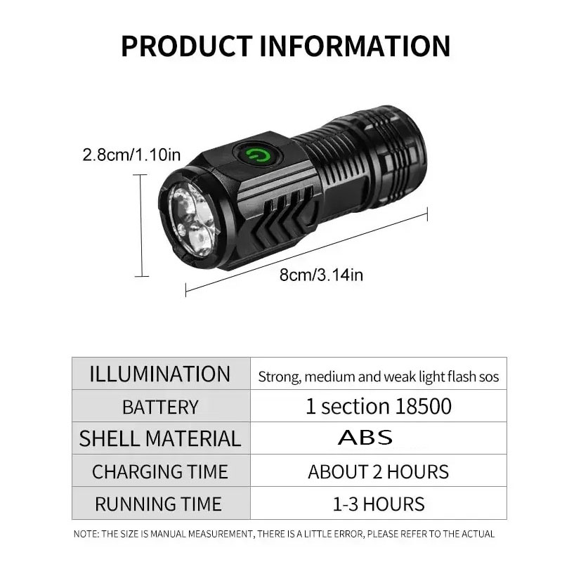 펜 클립이 있는 미니 3LED 손전등, 야간 산책, 휴 - Outdoor Lighting Spotlight 리뷰 및 가격