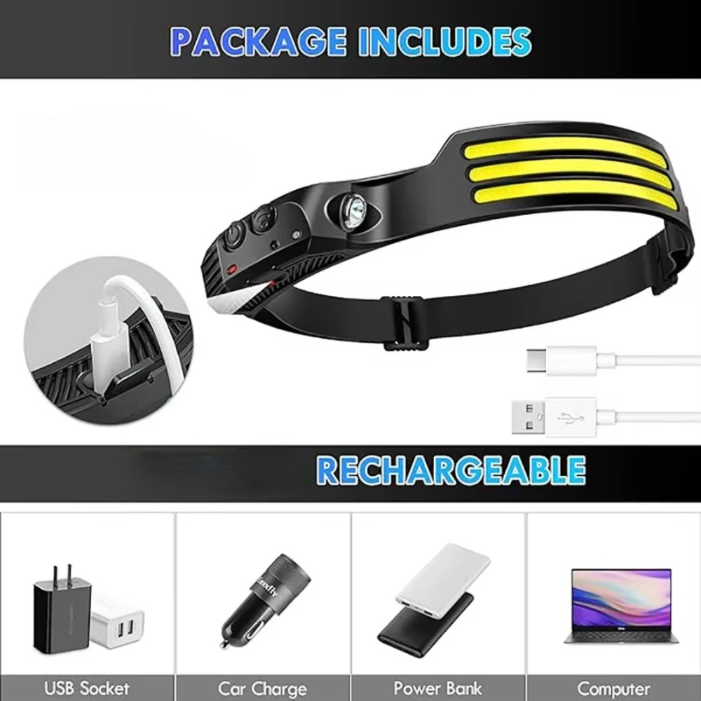 COB LED 유도 전조등 내장 배터리가 있는 USB  - Outdoor Lighting Junction Box 리뷰 및 가격