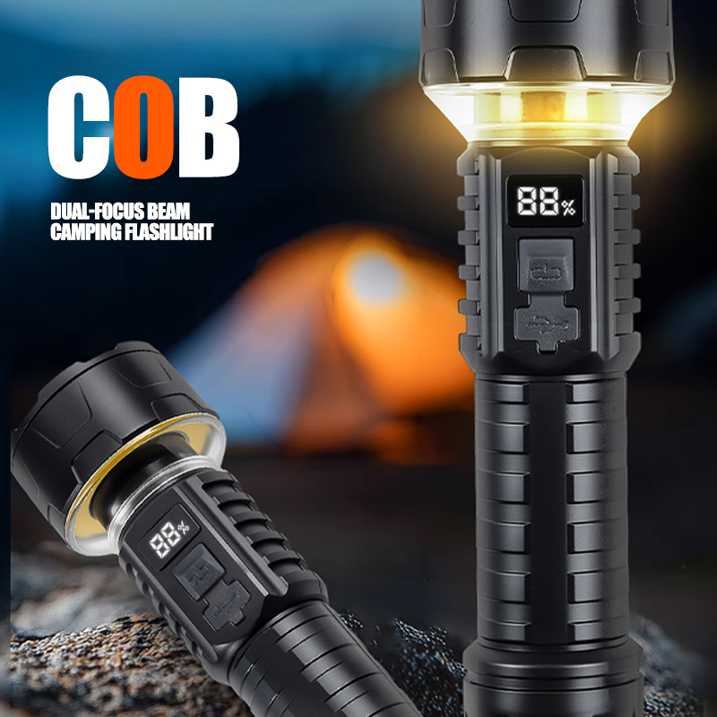 1/2PCS/A 세트 고강도 파워 LED 손전등 비상용 - Outdoor Lighting Spotlight 리뷰 및 가격