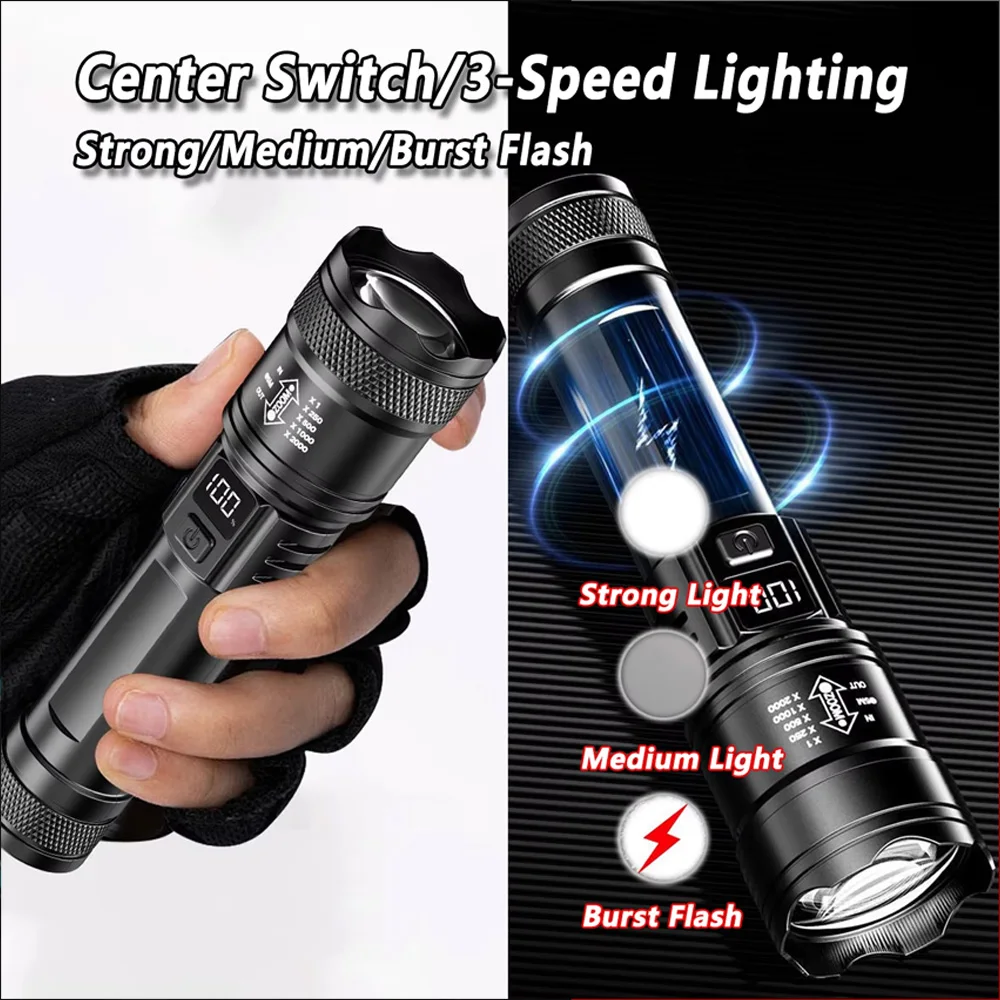 충전식 LED 손전등 줌 기능 포함 LCD 디스플레이  - Outdoor Lighting Junction Box 리뷰 및 가격