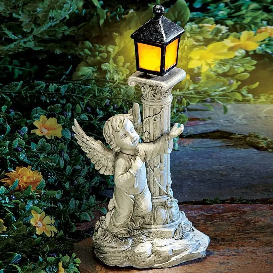 태양 빛 유럽 로마 기둥 천사 조각 야외 정원 안뜰 홈 - Outdoor Lighting Architectural 리뷰 및 가격